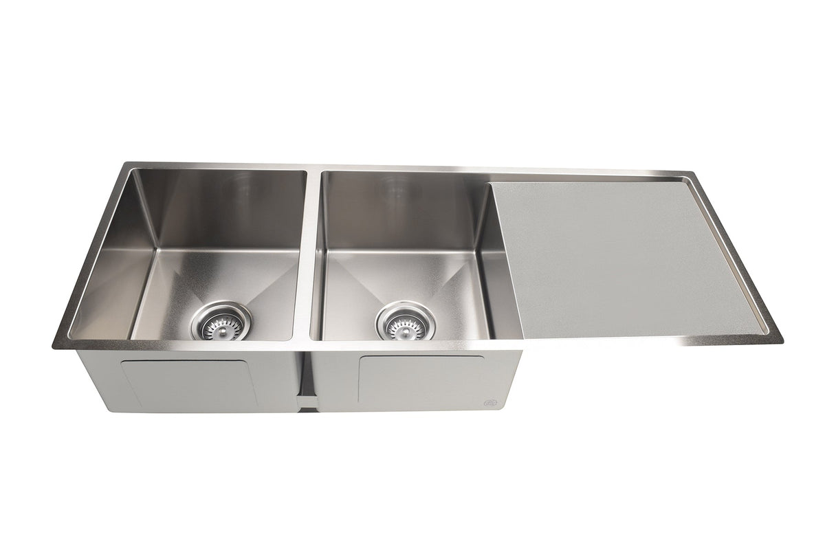 Meir Kitchen Sink Double Bowl & Drainboard 1160 x 440