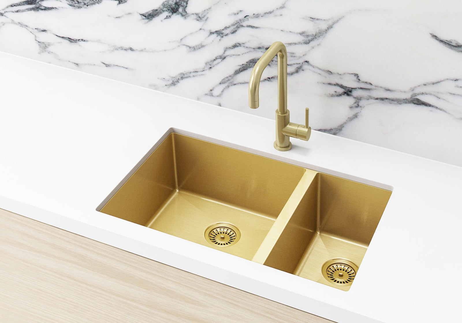 Meir Kitchen Sink One & Half Bowl 670 x 440