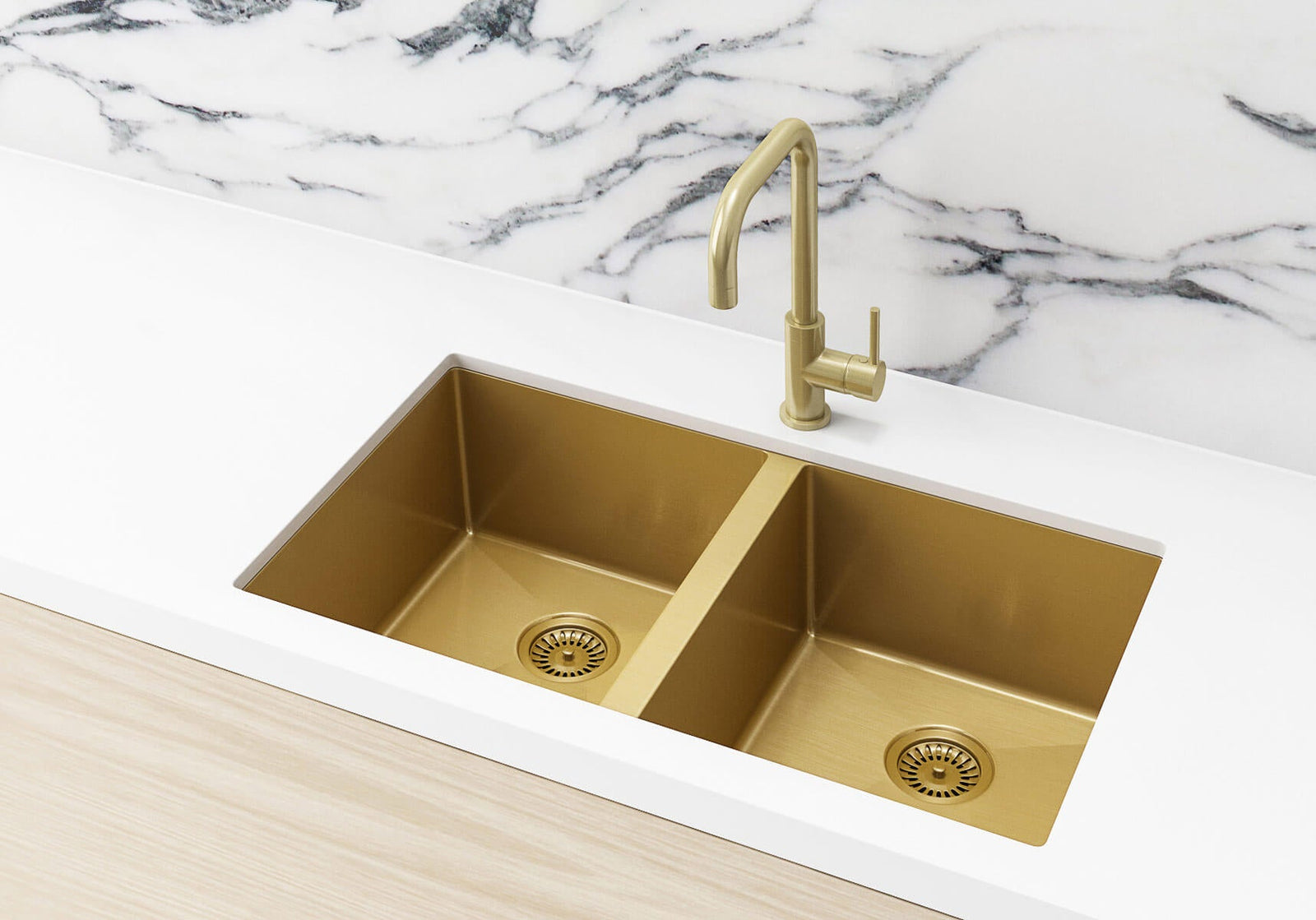 Meir Kitchen Sink Double Bowl 760 x 440