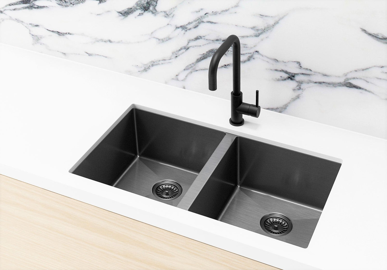 Meir Kitchen Sink Double Bowl 760 x 440