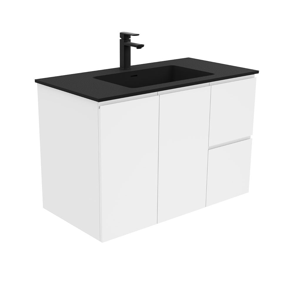 Montana Fingerpull Gloss White 900 Wall-Hung Vanity