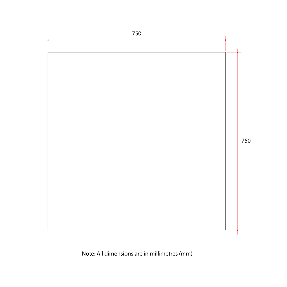 Montana Square 25 mm Bevel Edge Mirror