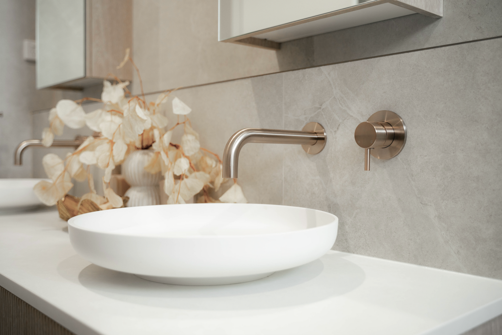Meir Round Wall Mixer Short Pin-lever Finish Kit