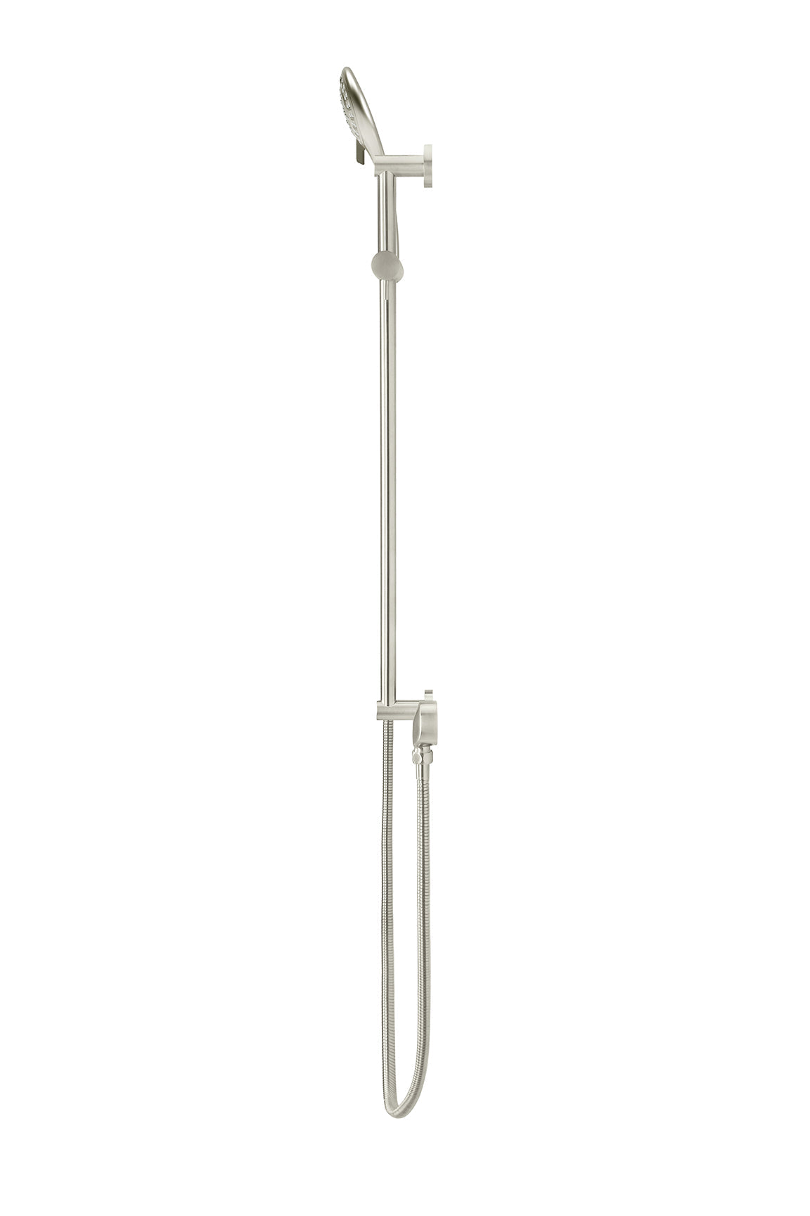 Meir Round Three Function Hand Shower on Rail Column - Brushed Nickel