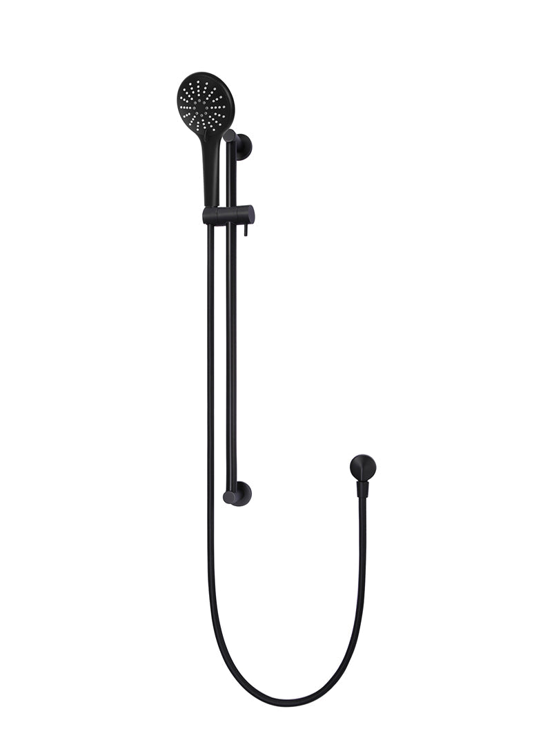 Meir Round Three Function Hand Shower on Rail Column