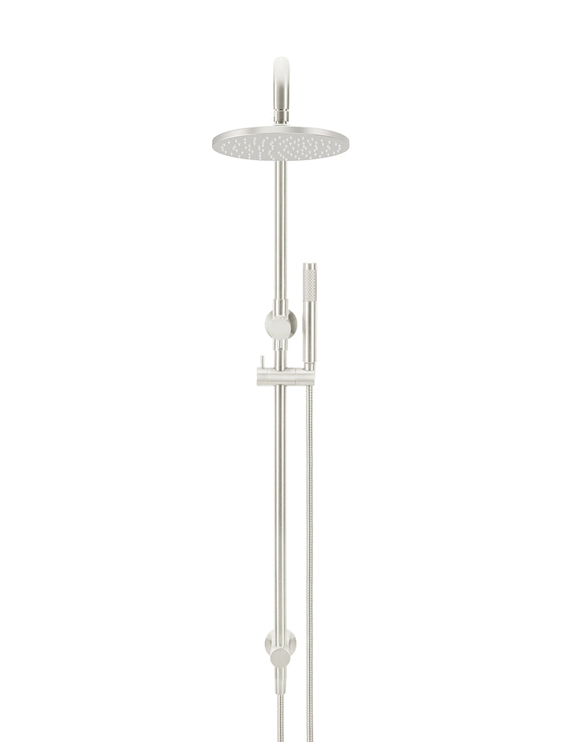 Meir Round Combination Shower Rail 200mm Rose, Single Function Hand Shower