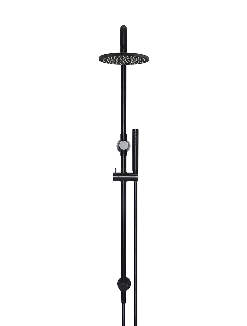 Meir Round Combination Shower Rail 200mm Rose, Single Function Hand Shower