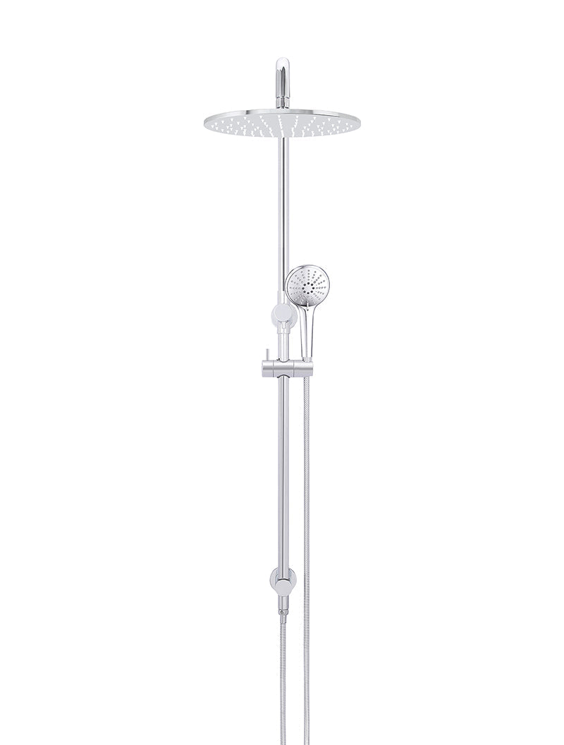 Meir Round Combination Shower Rail 300mm Rose, Three Function Hand Shower