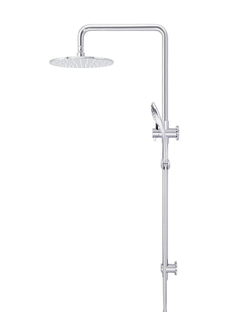 Meir Round Combination Shower Rail 300mm Rose, Three Function Hand Shower