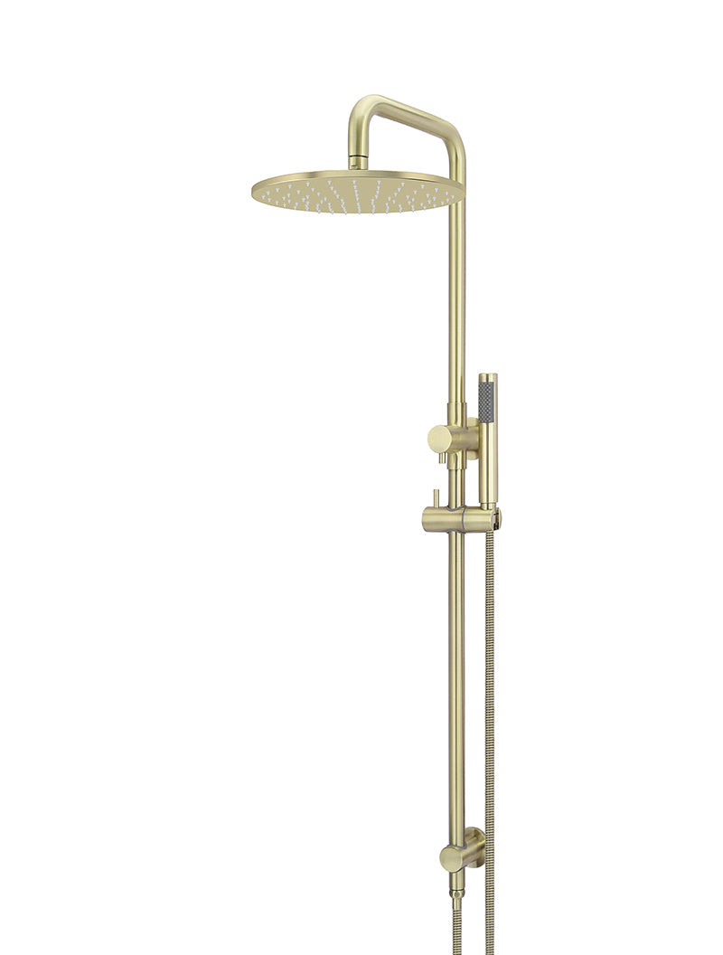Meir Round Combination Shower Rail, 300mm Rose, Single Function Hand Shower