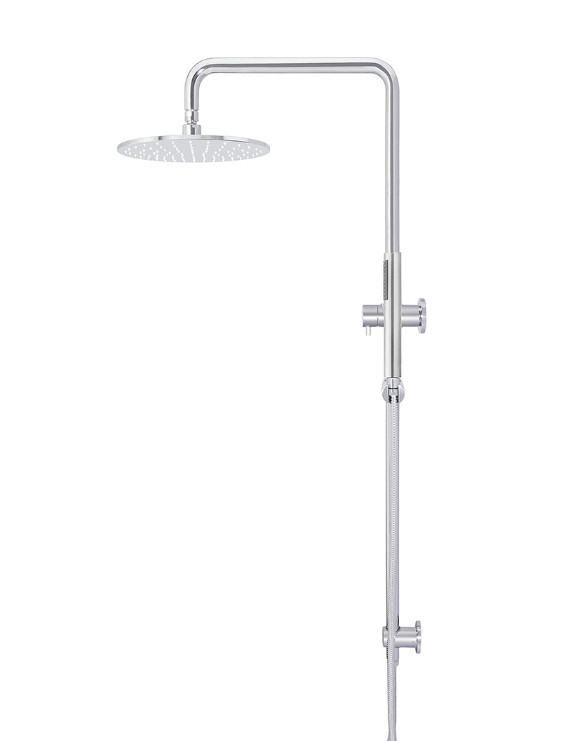 Meir Round Combination Shower Rail 300mm Rose, Single Function Hand Shower