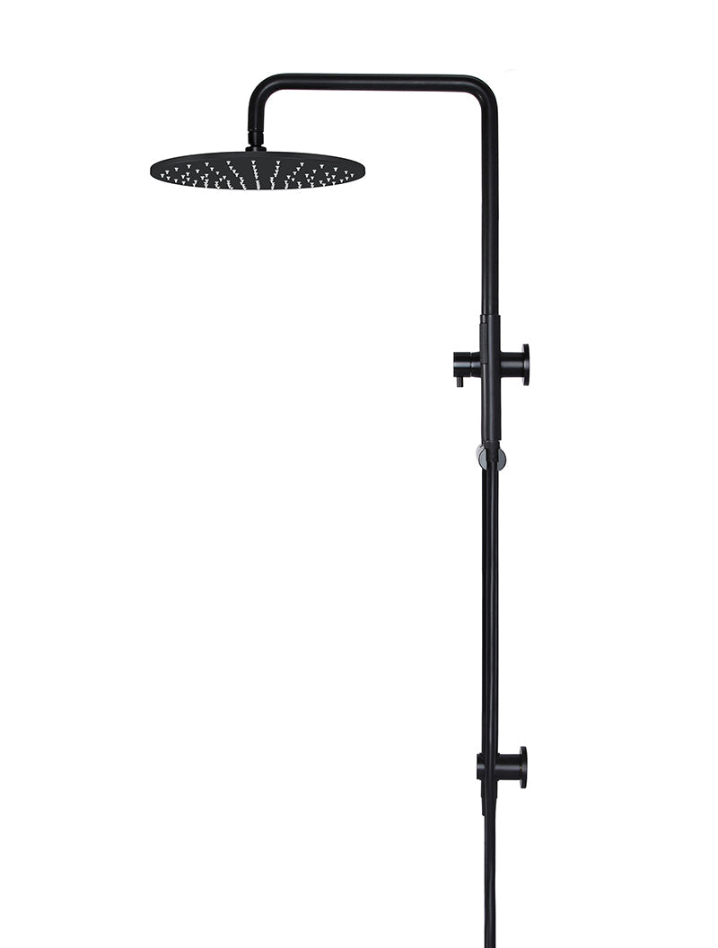 Meir Round Combination Shower Rail 300mm Rose, Single Function Hand Shower