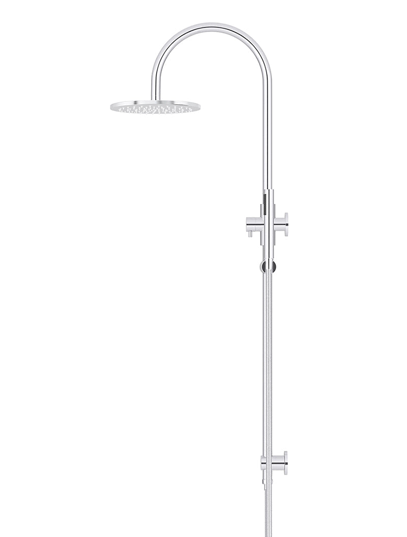 Meir 200mm Round Overhead Shower Set, Single Function Hand Shower