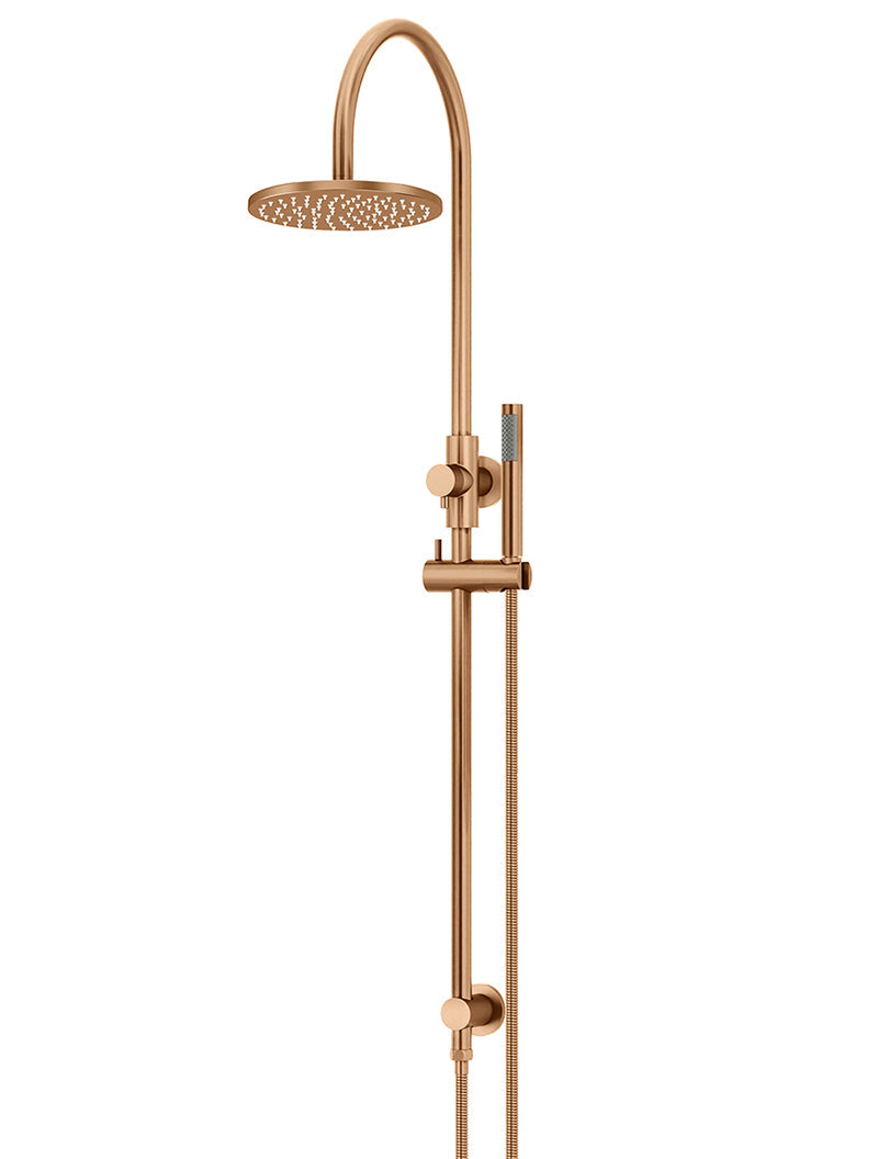 Meir 200mm Round Overhead Shower Set, Single Function Hand Shower