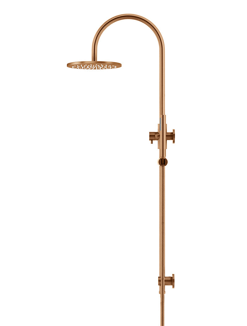Meir 200mm Round Overhead Shower Set, Single Function Hand Shower