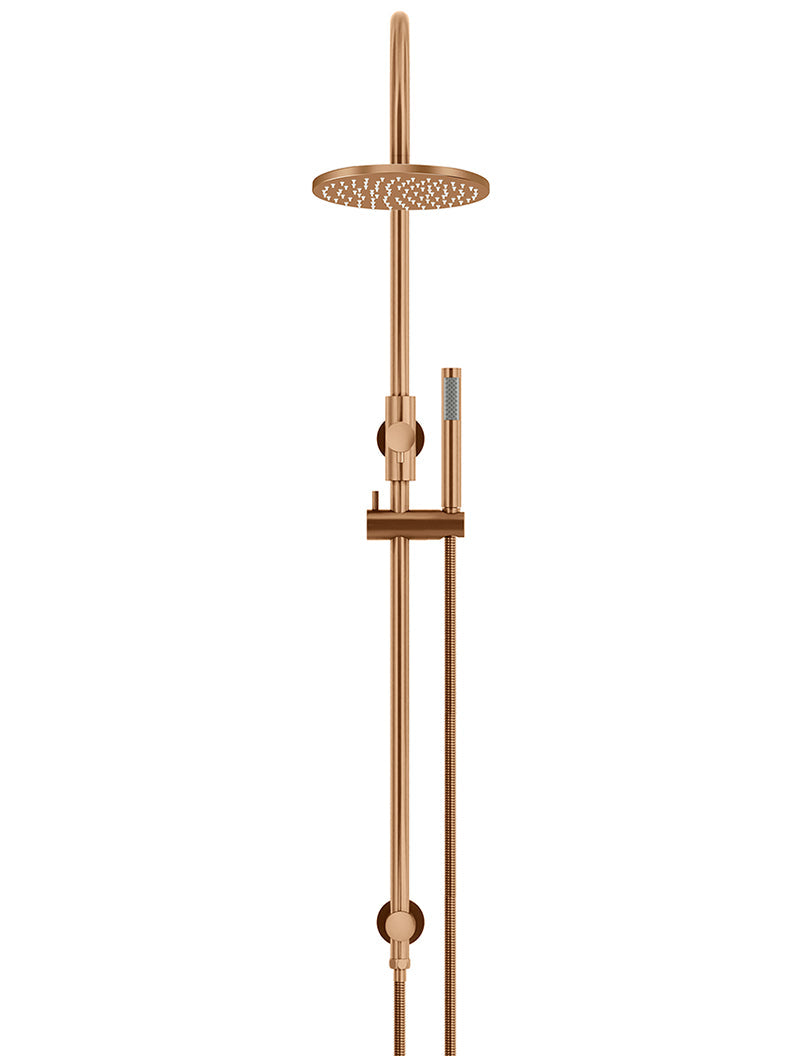 Meir 200mm Round Overhead Shower Set, Single Function Hand Shower