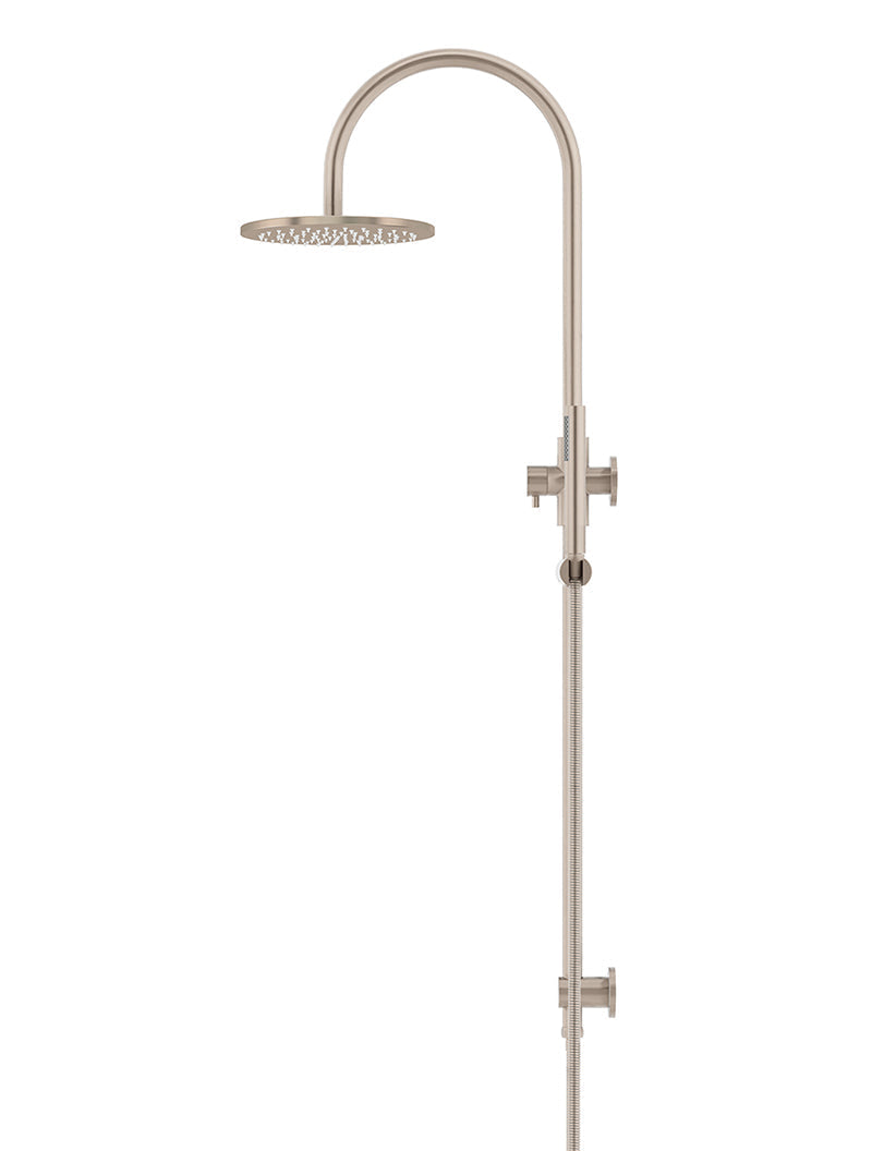 Meir 200mm Round Overhead Shower Set, Single Function Hand Shower