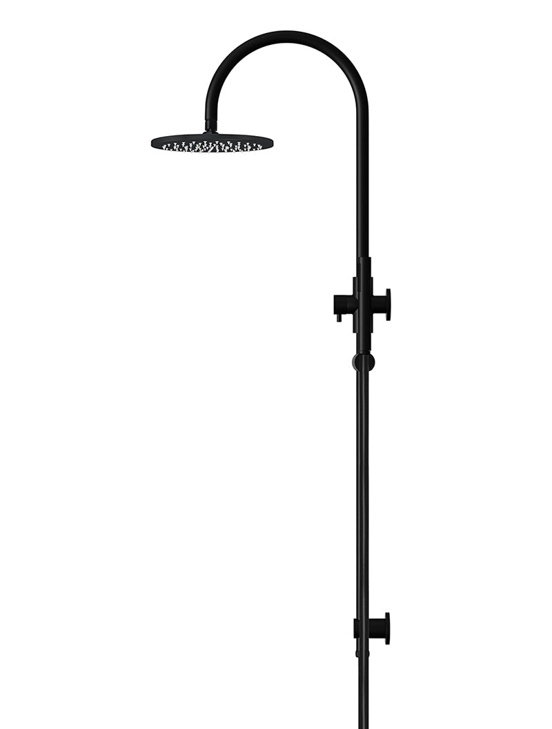 Meir 200mm Round Overhead Shower Set, Single Function Hand Shower
