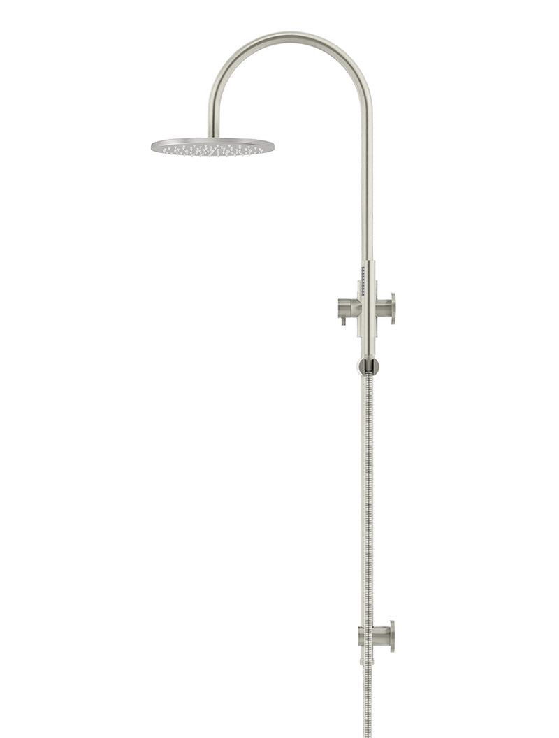 Meir 200mm Round Overhead Shower Set, Single Function Hand Shower
