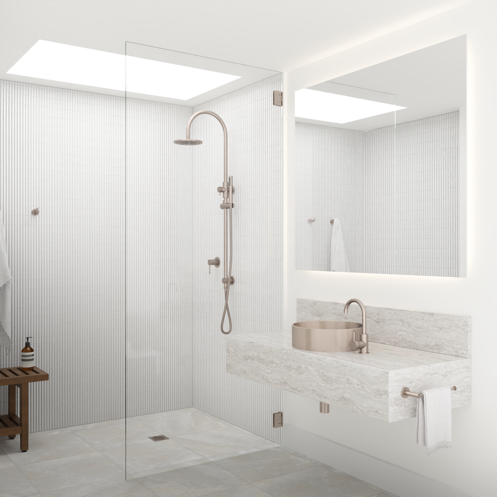 Meir Glass to Wall Shower Door Hinge