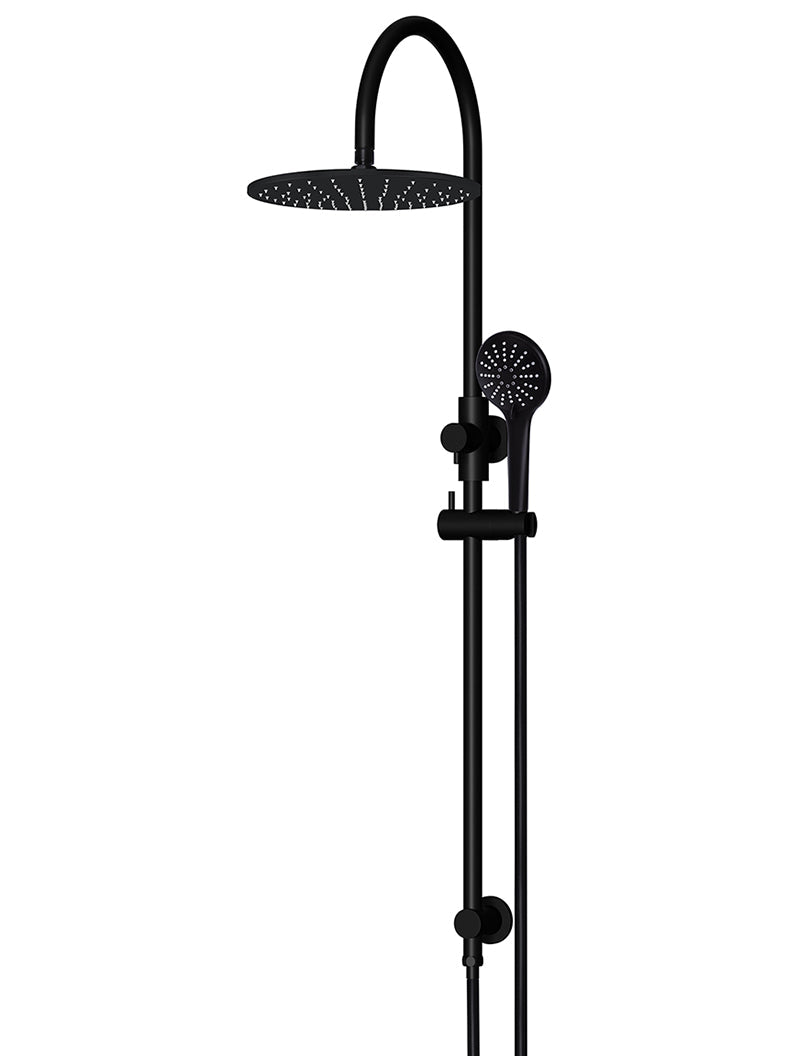 Meir 300mm Round Overhead Shower Rail, Three Function Hand Shower