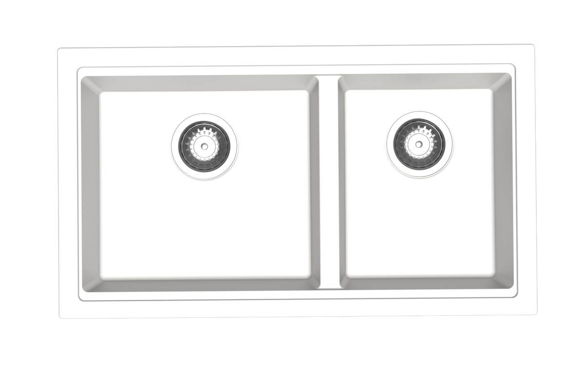 Carysil Maples Double Bowl Granite Kitchen Sink | 786 x 446 x 200 mm