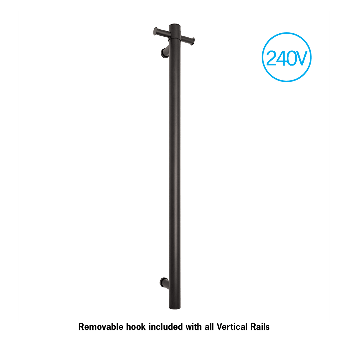 Thermorail Straight/Round 240Volt Vertical Bar With Optional Hook