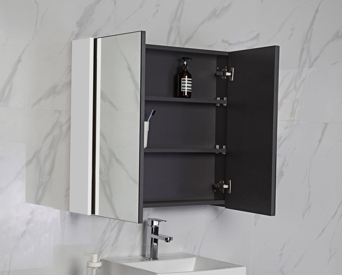 Aulic Bella Shaving Cabinet with Matte White side panels