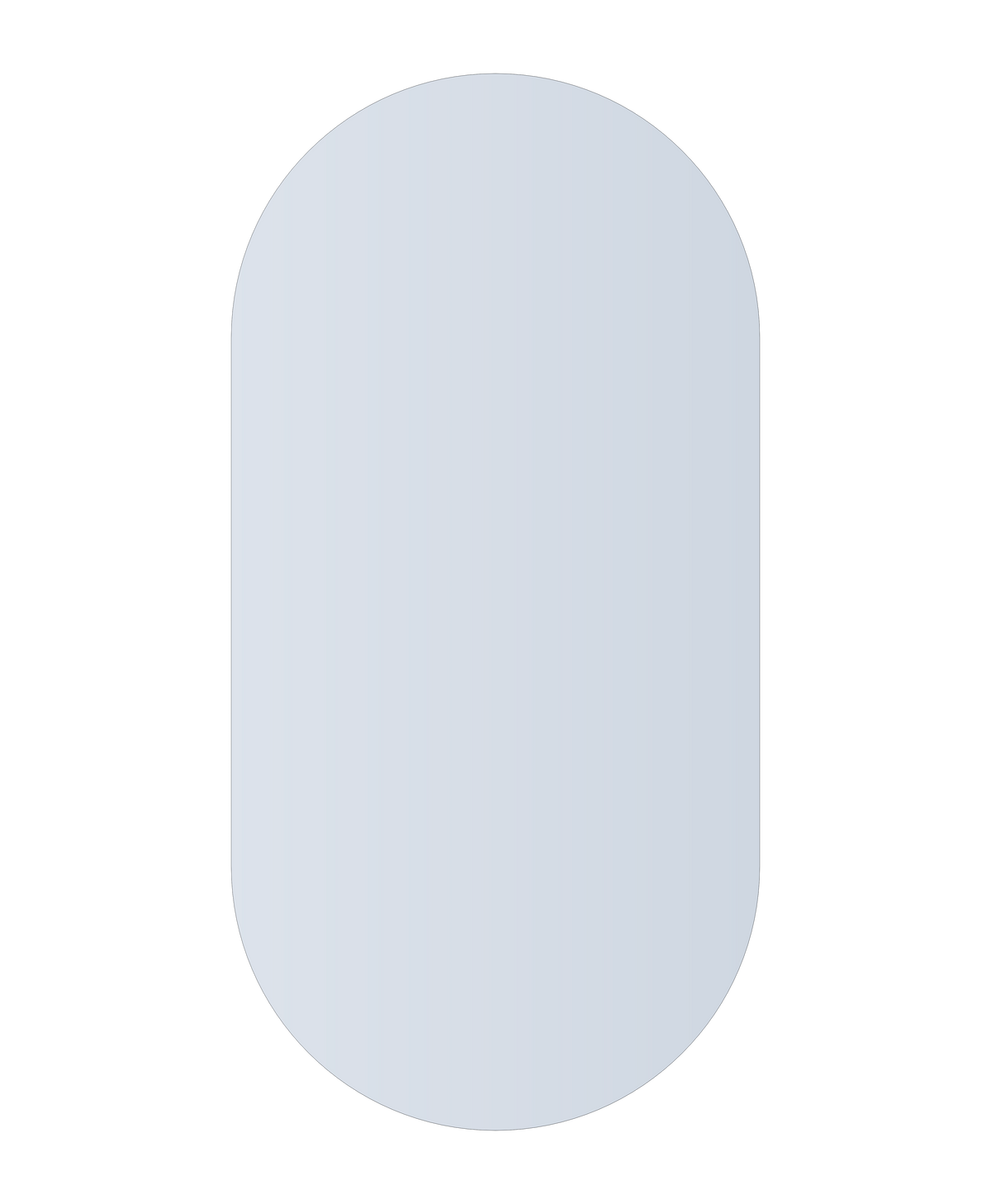 Duke Polished Edge Pill Mirror Glue-to-Wall
