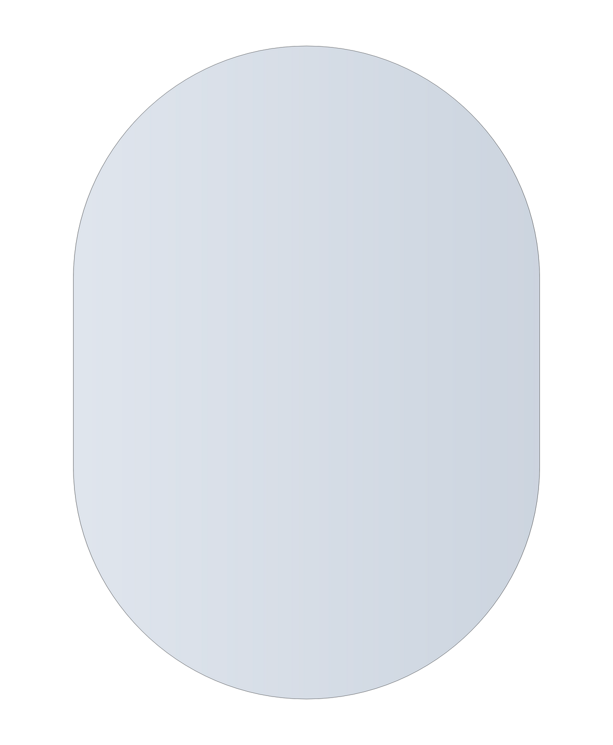 Duke Polished Edge Pill Mirror Glue-to-Wall