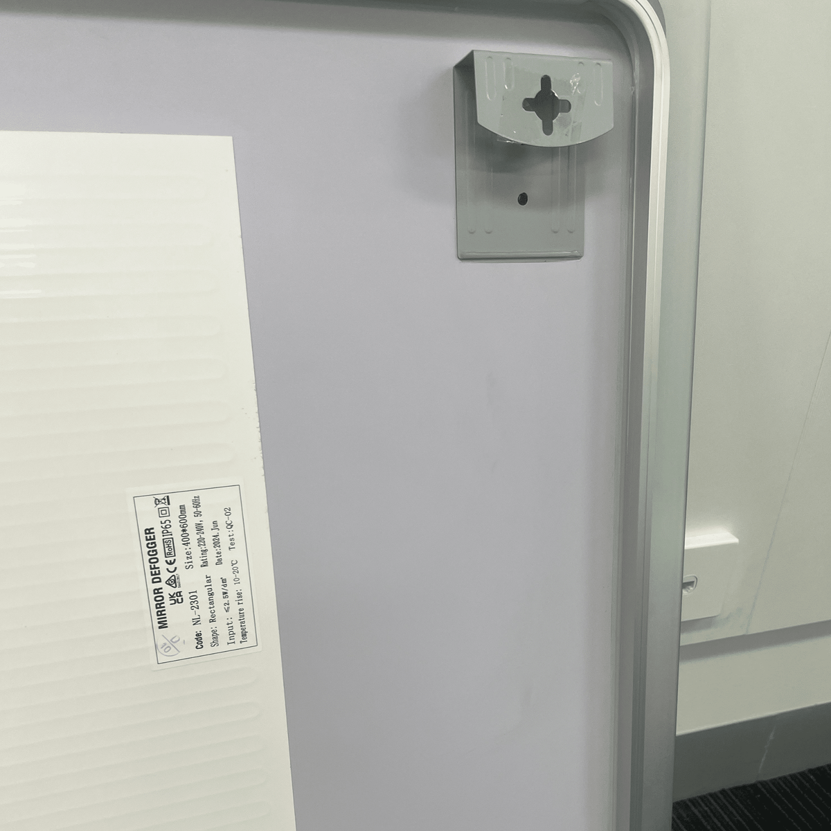 Rectangular LED Mirror Frameless Frosted Wall Mounted Bathroom Defogger Dimmable Touch Sensor