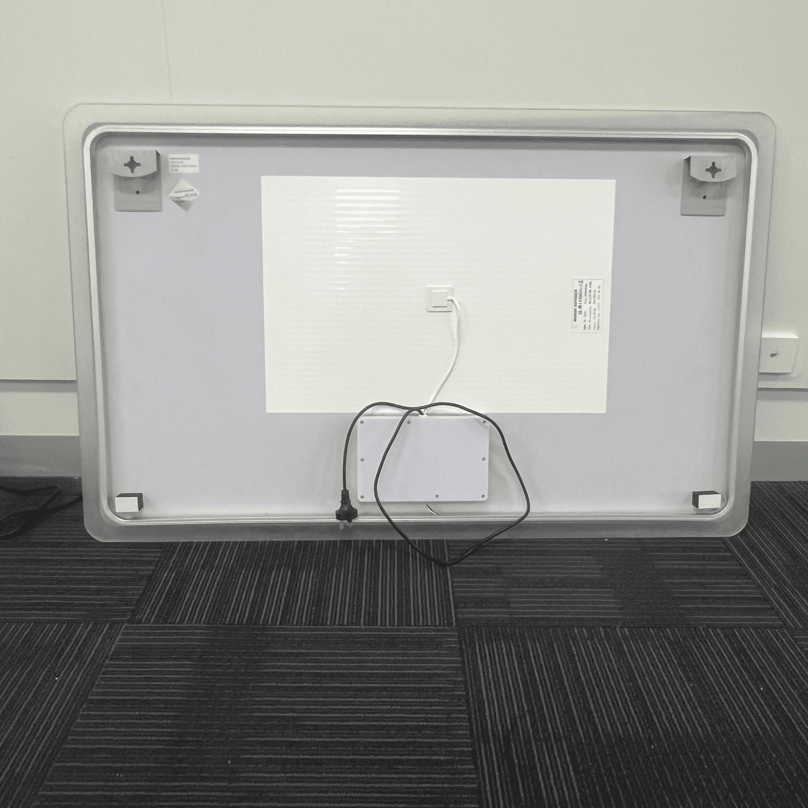Rectangular LED Mirror Frameless Frosted Wall Mounted Bathroom Defogger Dimmable Touch Sensor