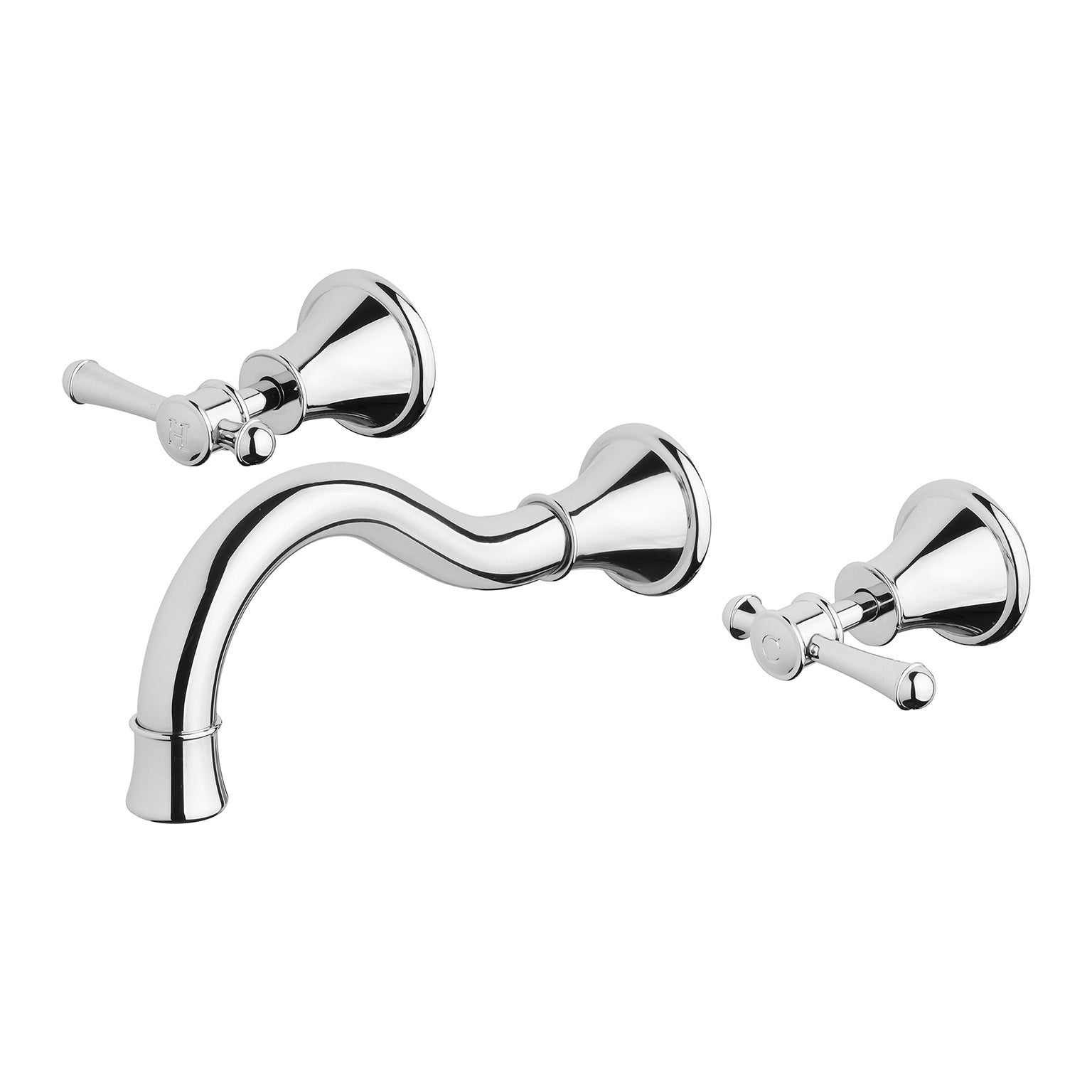 Phoenix Nostalgia Lever Basin / Bath Set 180mm Shepherds Crook – Lead Free