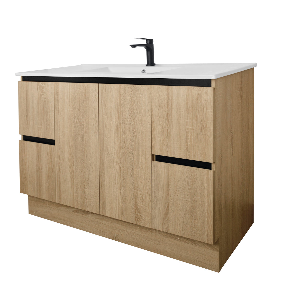 COMPLETE BATHROOM PACKAGE - EXON RANGE BRUSHED NICKEL WITH NUTRO FREE STANDING VANITY