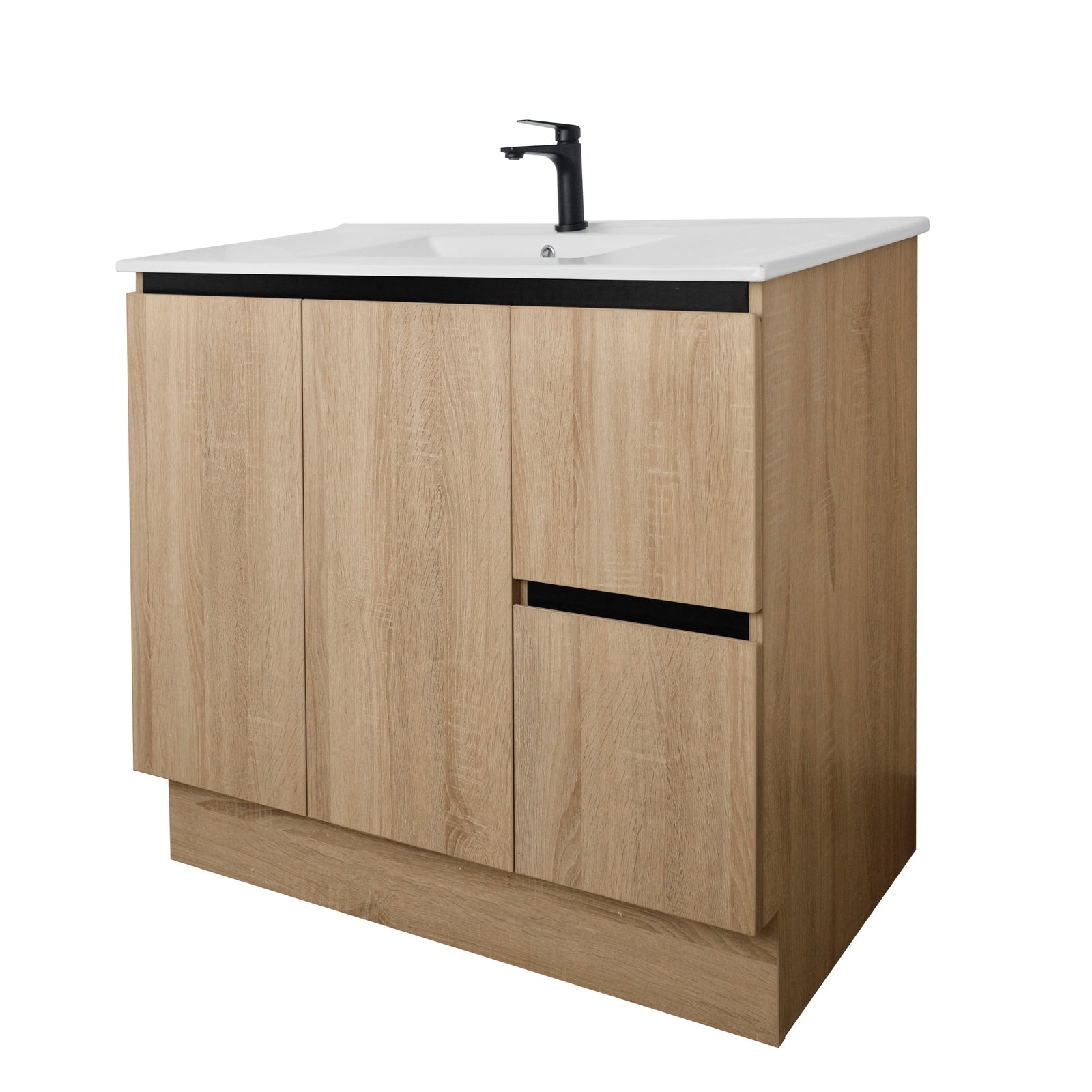 COMPLETE BATHROOM PACKAGE - EXON RANGE BRUSHED NICKEL WITH NUTRO FREE STANDING VANITY