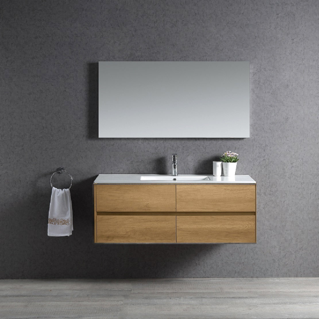 COMPLETE BATHROOM PACKAGE - EXON RANGE BRUSHED NICKEL WITH NUTRO VANITY