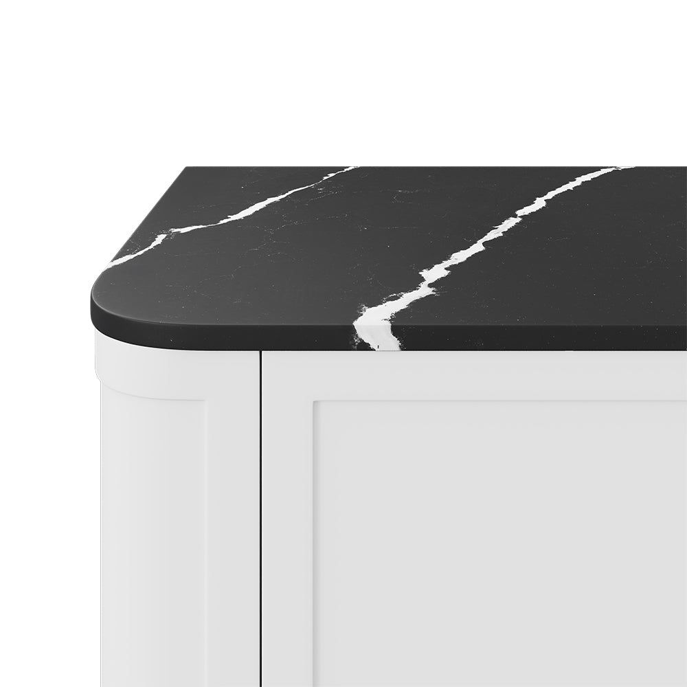 Fienza - Silica Free Stone Top, Curved Full Depth - Single Undermount