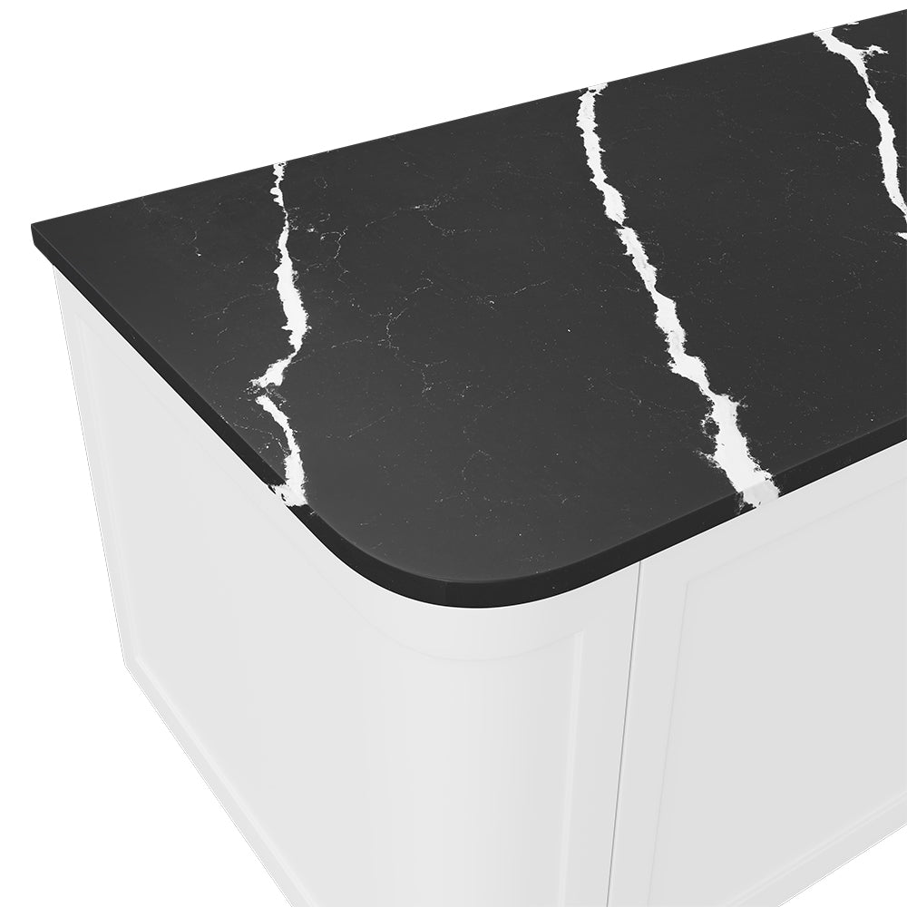 Fienza - Silica Free Stone Top, Curved Full Depth - Single Undermount