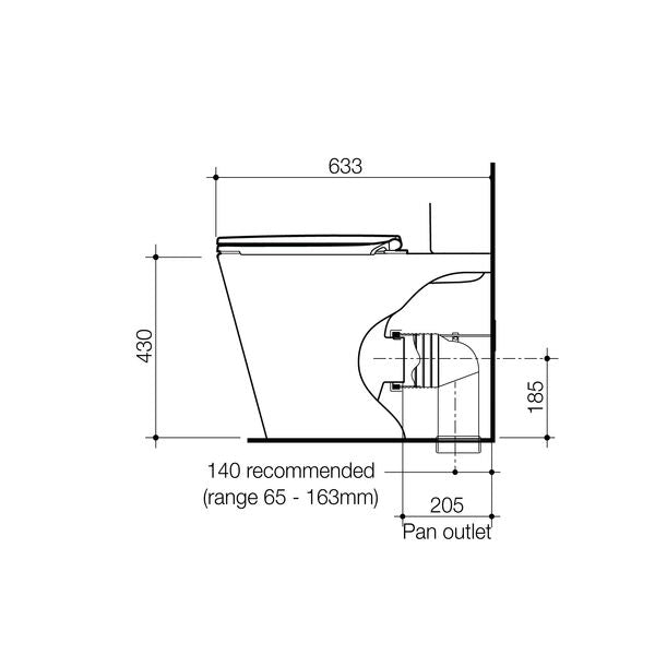 Stylus Origin Back to Wall Rimless Close Coupled Pan