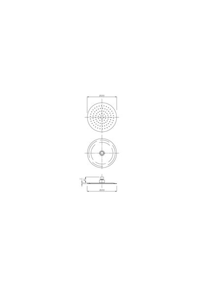 Methven ROUND OVERHEAD SHOWER200MM STAINLESS STEEL