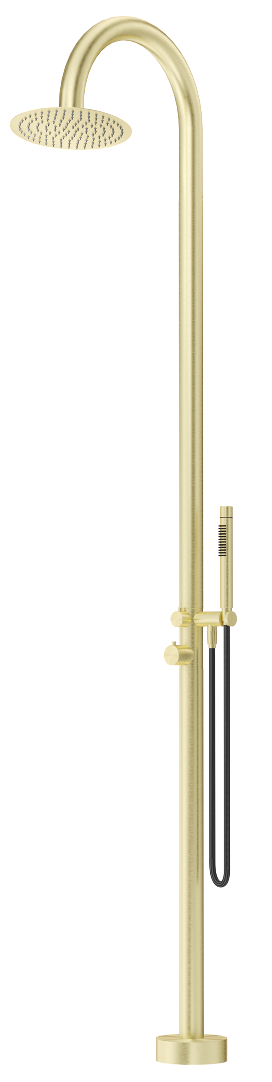 Bella Vista Mica Gooseneck Freestanding Outdoor Shower - French Gold