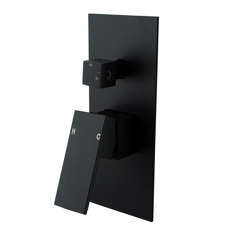 Black Shower Bath Mixer Diverter Long Cover