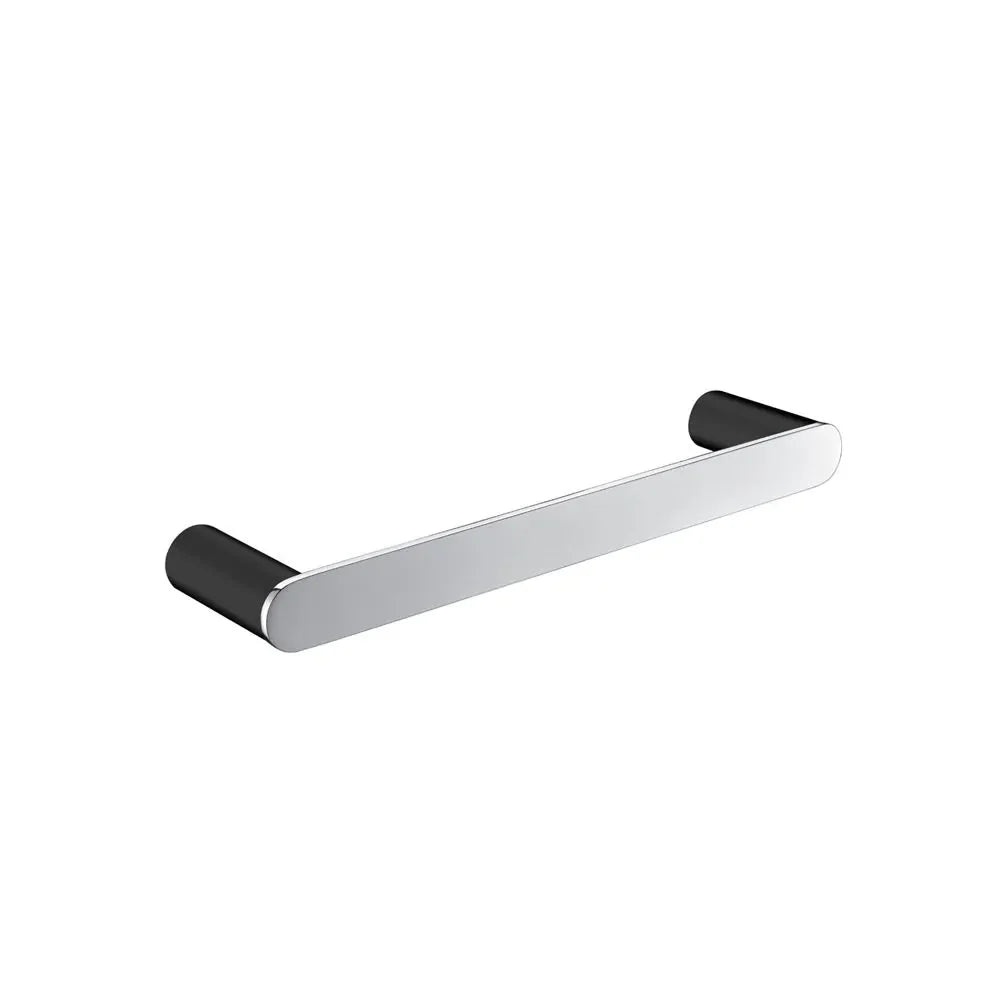 RUSHY Black&amp;Chrome Towel Ring 300mm