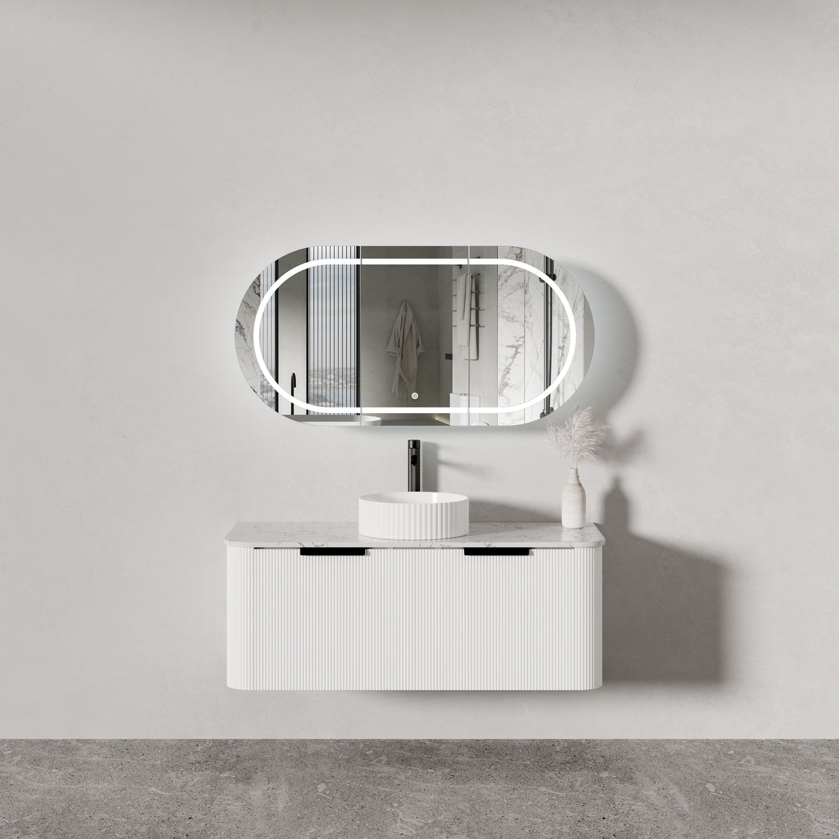 PIAZA Wall Hung Vanity - Blue Bathware 