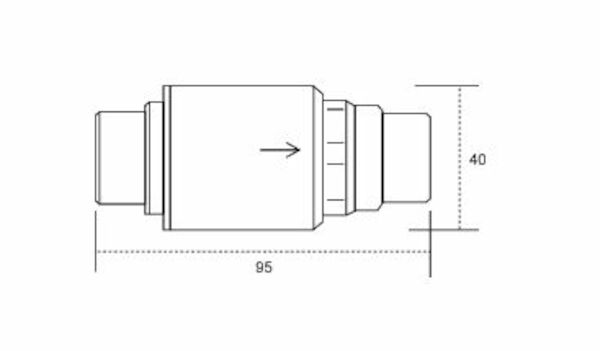 NEFA PRESSURE LIMITING VALVE500KPA FEM/FEM 15MM
