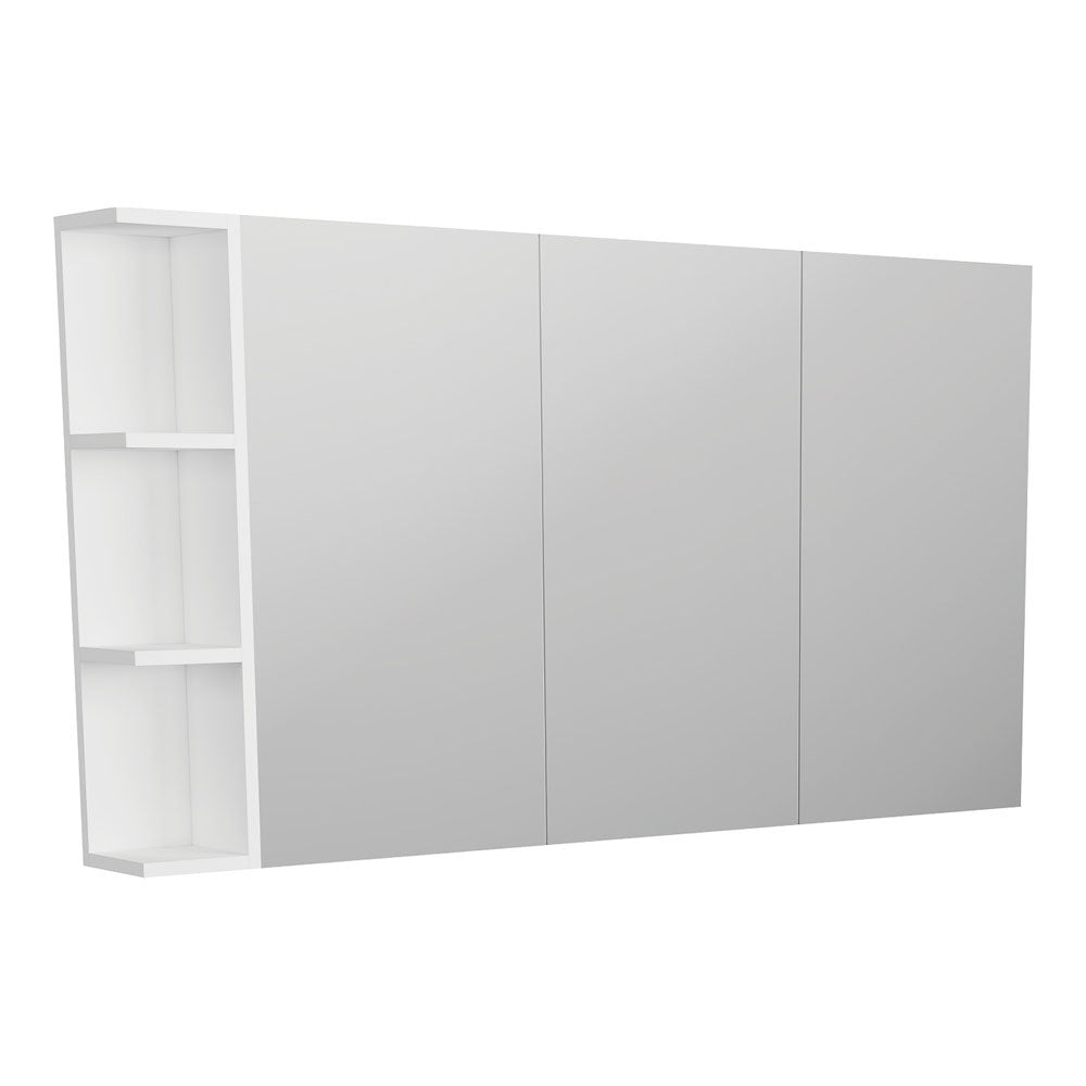 Pencil Edge Mirror Cabinet with 1 Side Shelf, 1200mm