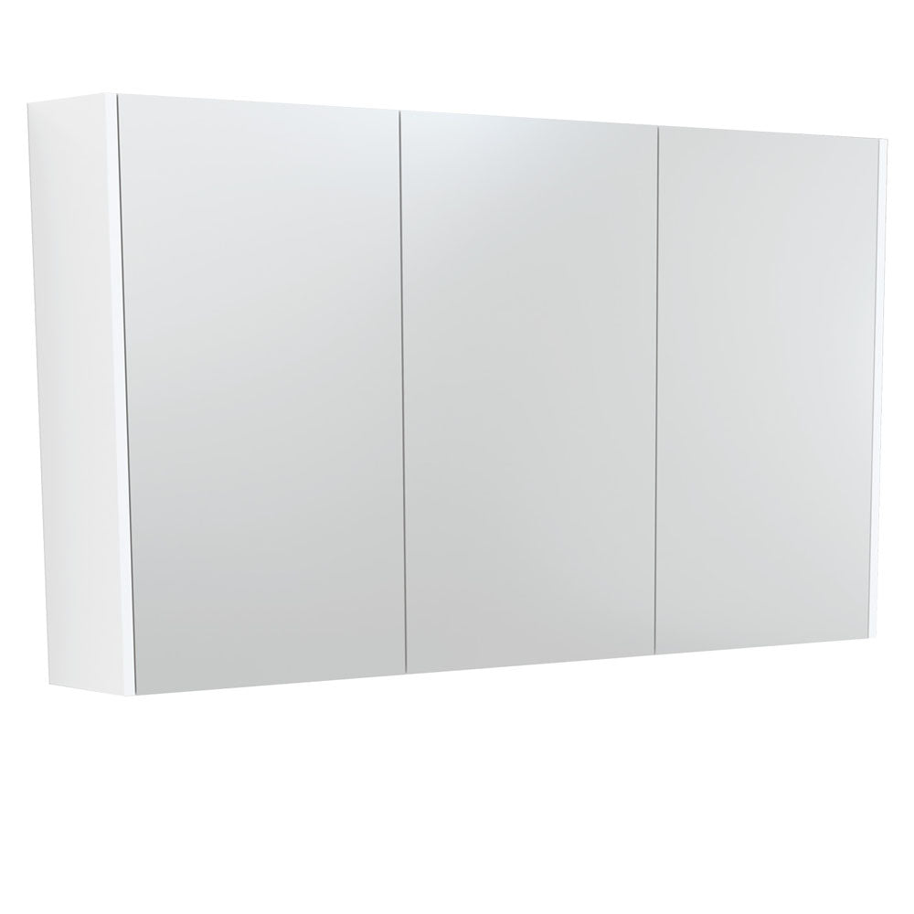 Mirror Cabinet with Side Panels, 1200mm, Satin White