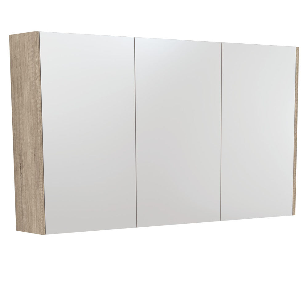 Mirror Cabinet with Side Panels, 1200mm, Scandi Oak
