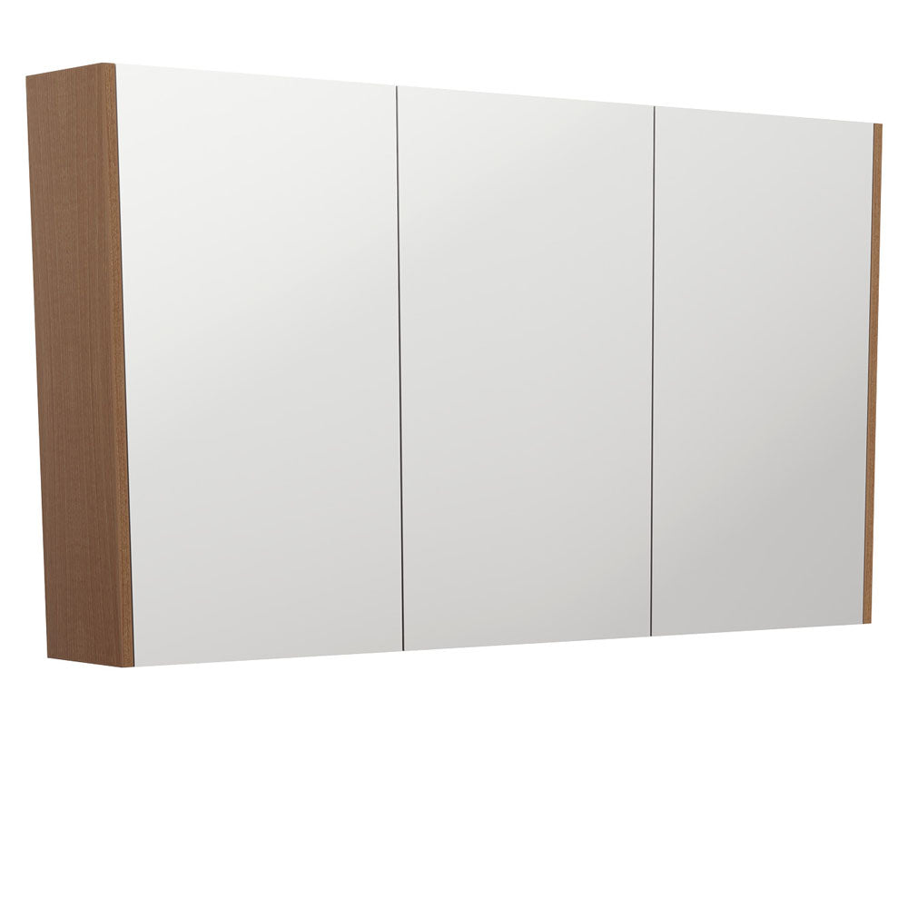 Mirror Cabinet with Side Panels, 1200mm, Walnut