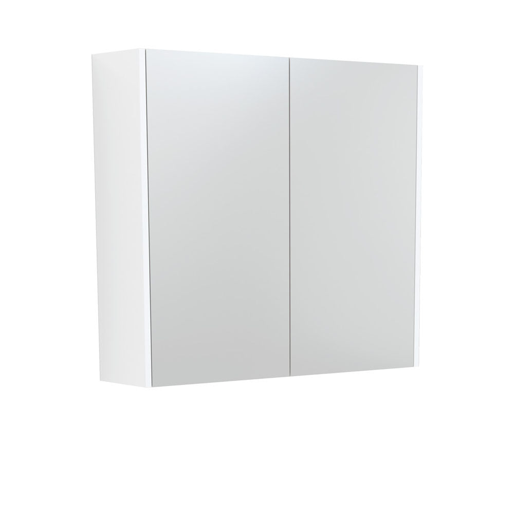 Mirror Cabinet with Side Panels, 750mm, Satin White